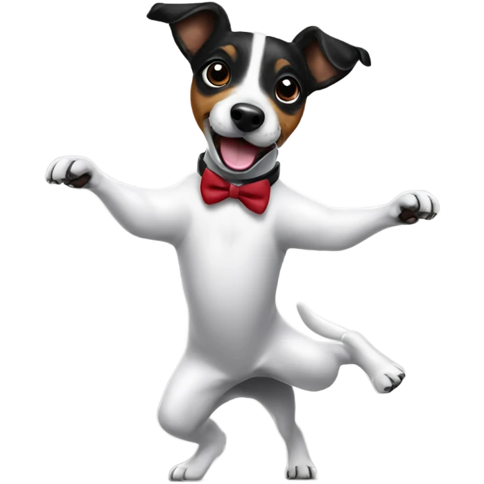Black Jack Russell dancing emoji