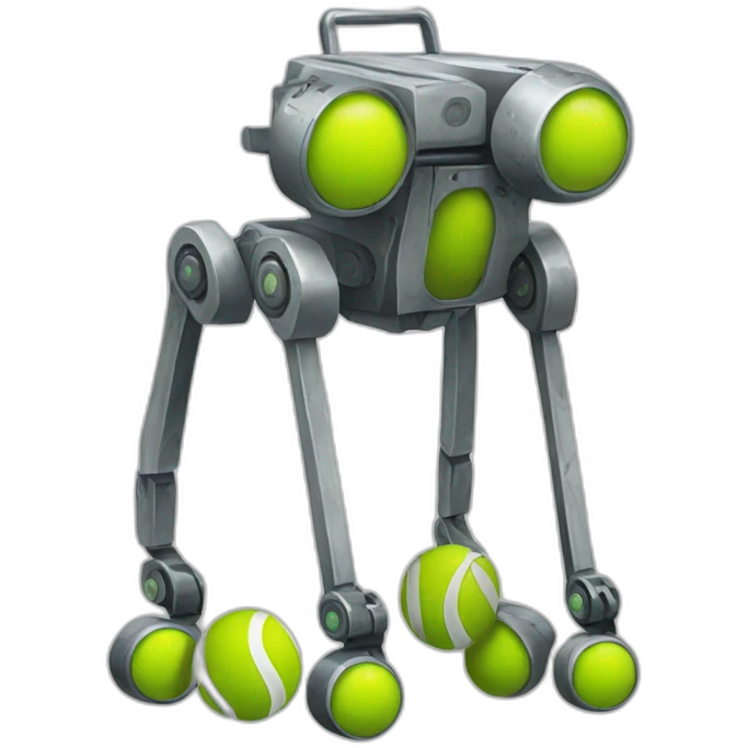 metal walker with tennis balls instead of wheels, used for mobile stability emoji