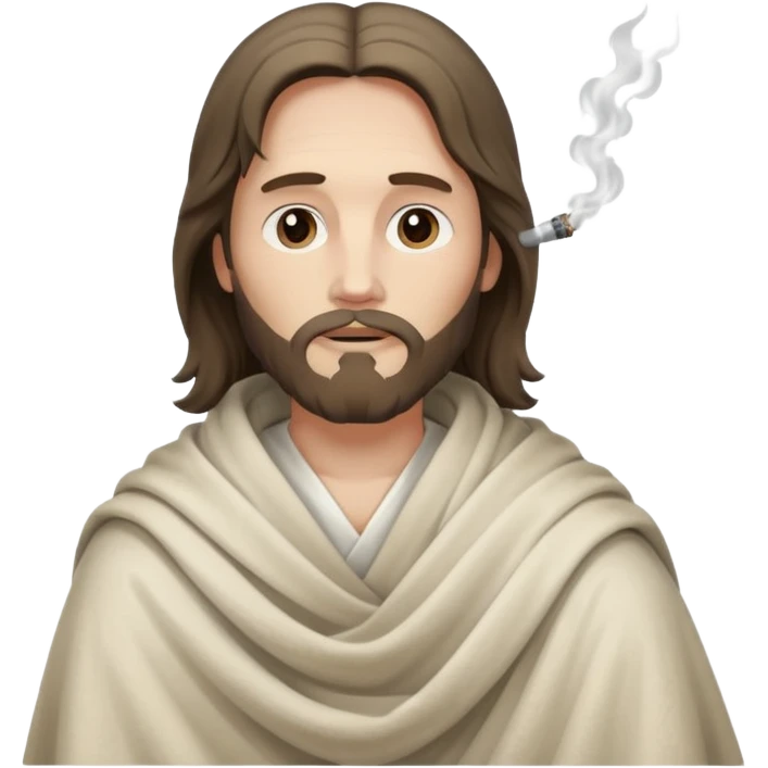 Jesus smoking a blanket emoji
