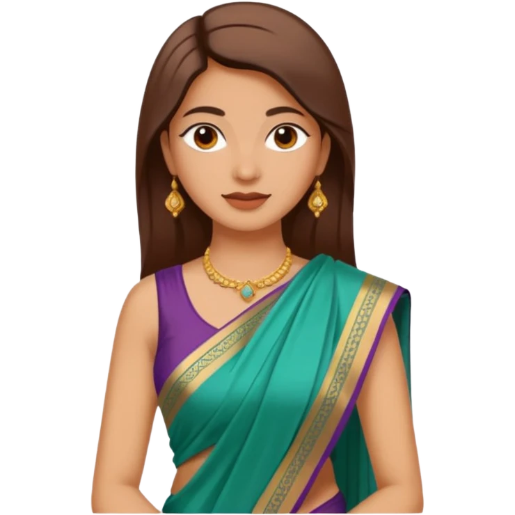 sleeveless saree emoji