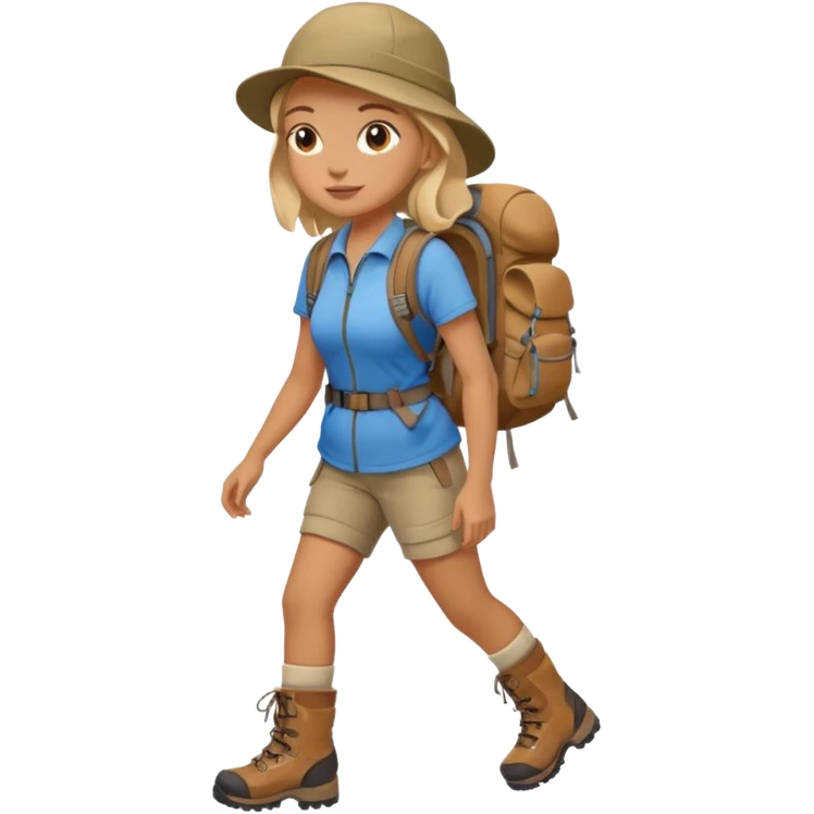 Hiking girl emoji
