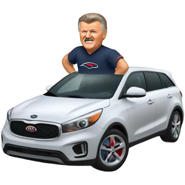 Mike ditka washing his Kia  emoji