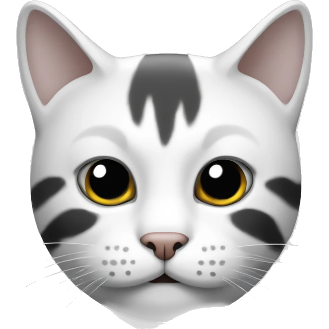 gato blanco con negro  emoji