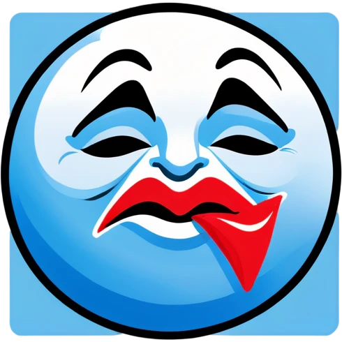 Kiss face emoji