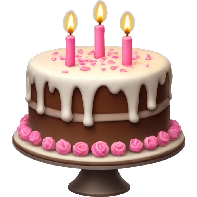 Cake with eighteen candel emoji