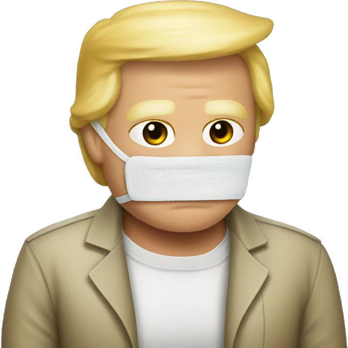 trump with bandage emoji