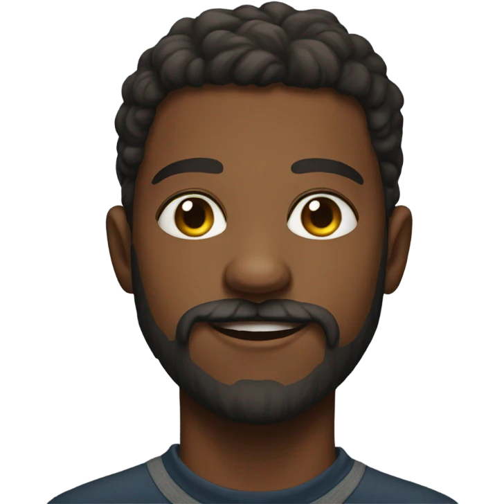 young man with beard portrait emoji