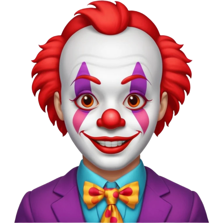 clown with tie emoji