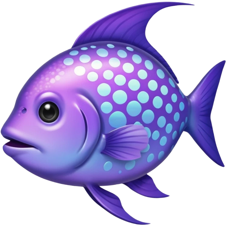 spotted fish parpule to white emoji