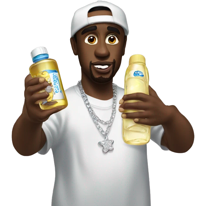 p diddy holding baby oil emoji