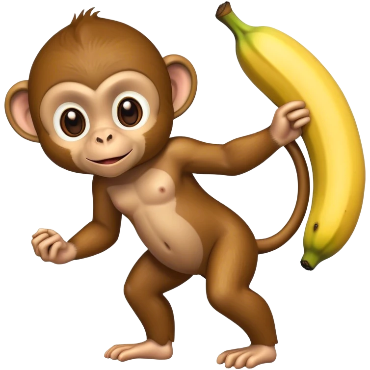 Monkey with a banana  emoji