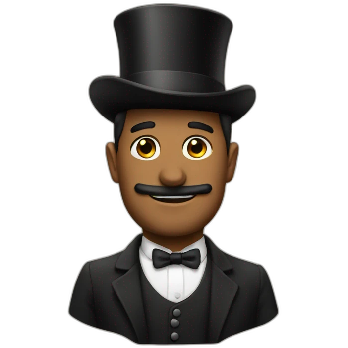 Pablo with a top hat  emoji