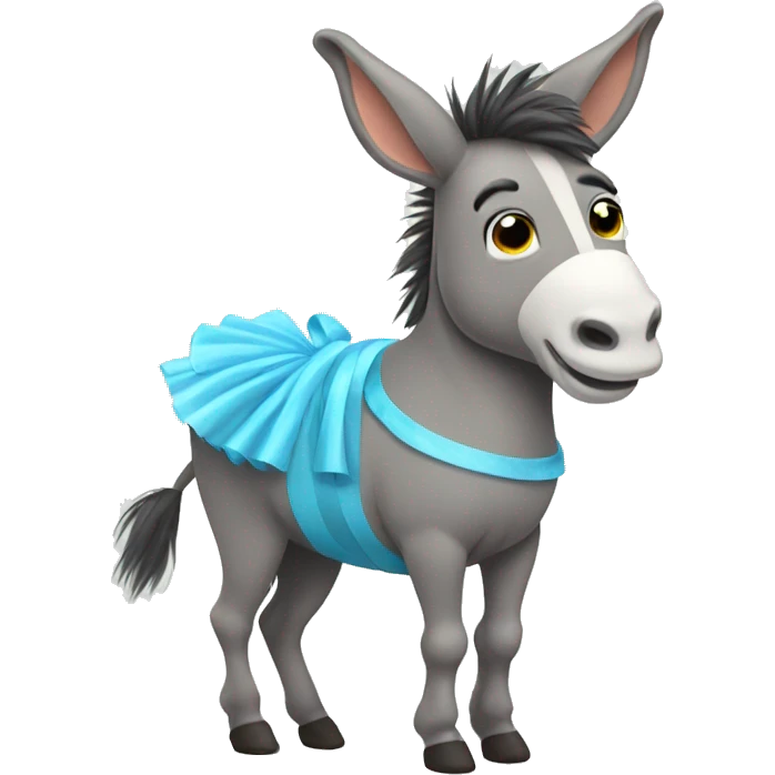 Donkey wearing a tutu emoji