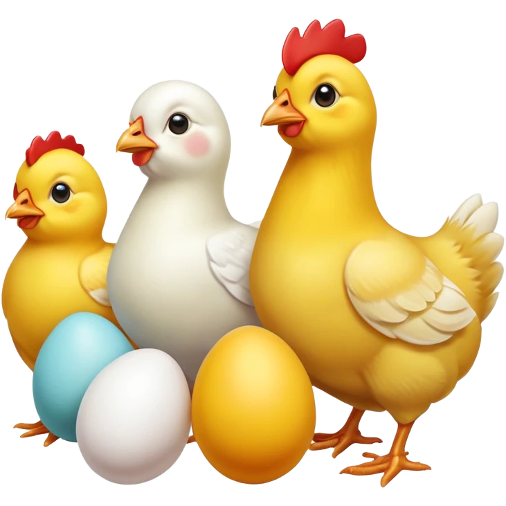 Norway Easter chickens with eggs emoji