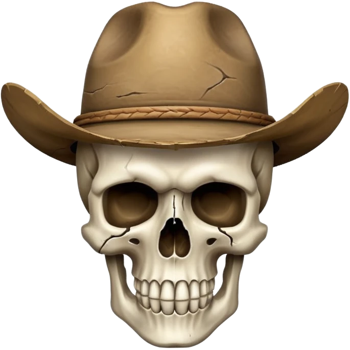 Cowboy skull ahushing emoji
