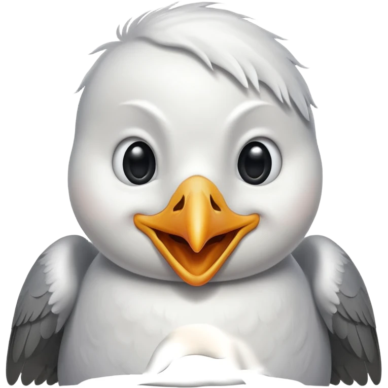 seagull with tears of laughter emoji