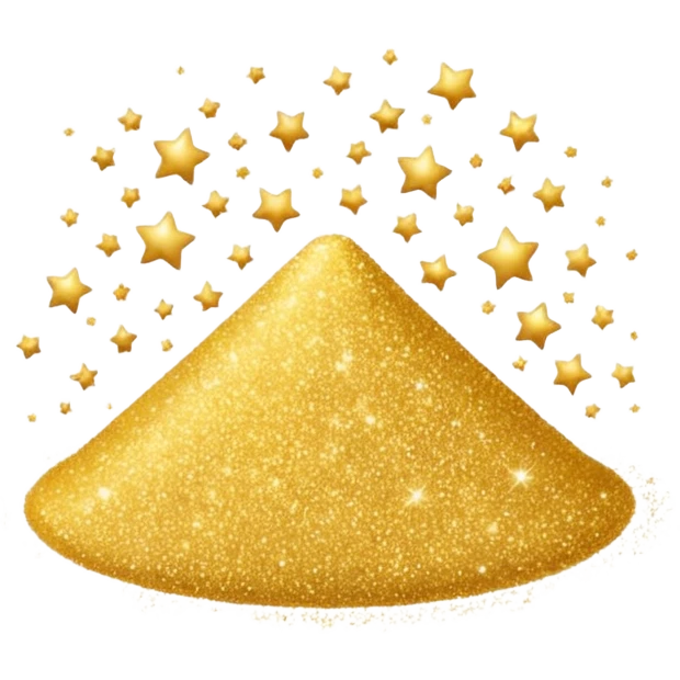 tiny glitter dust floating in the air, very small sparkles scattered everywhere, bright and shiny, like magical fine dust. Rounded, glossy, smooth, soft shadows, white background.




 emoji