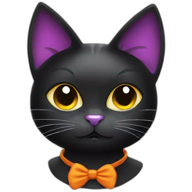 a black cat disguise in halloween costume emoji