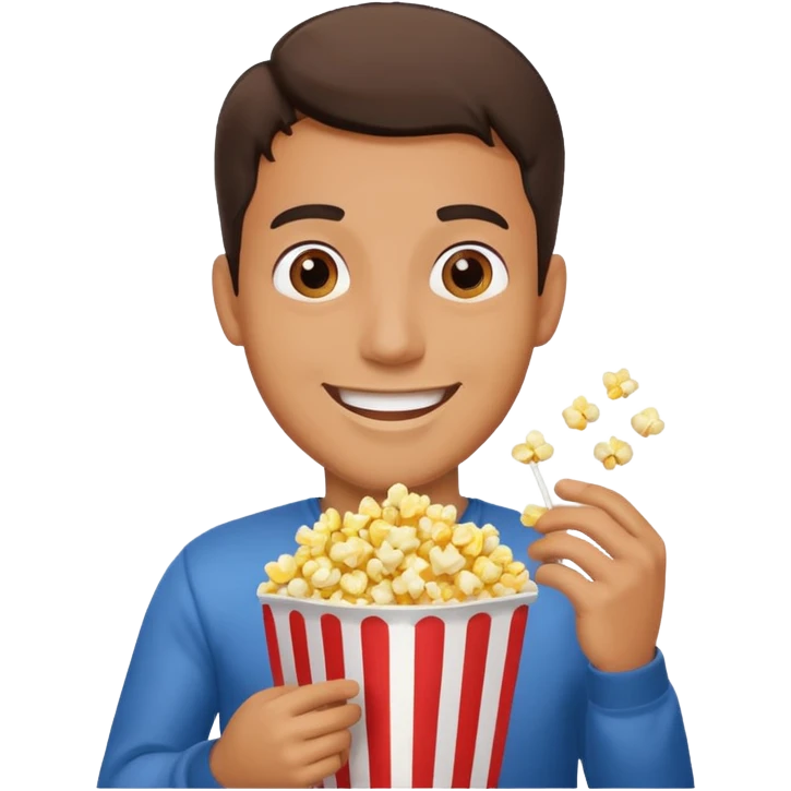 man with popcorn emoji