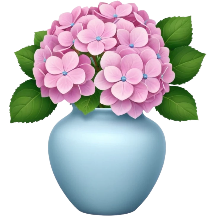 Pink Pastel Aesthetic Hydrangeas In A Vase emoji