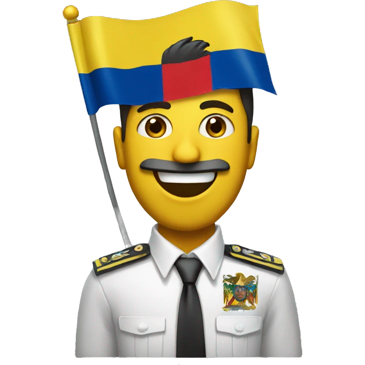 Persona celebrando con la bandera de colombia emoji