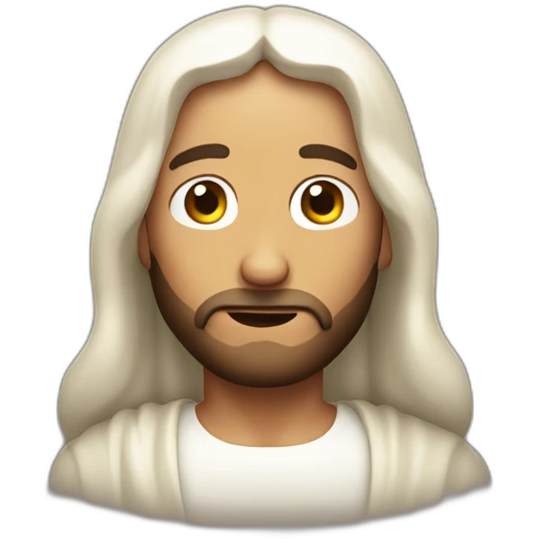 Jesus Christ winking emoji