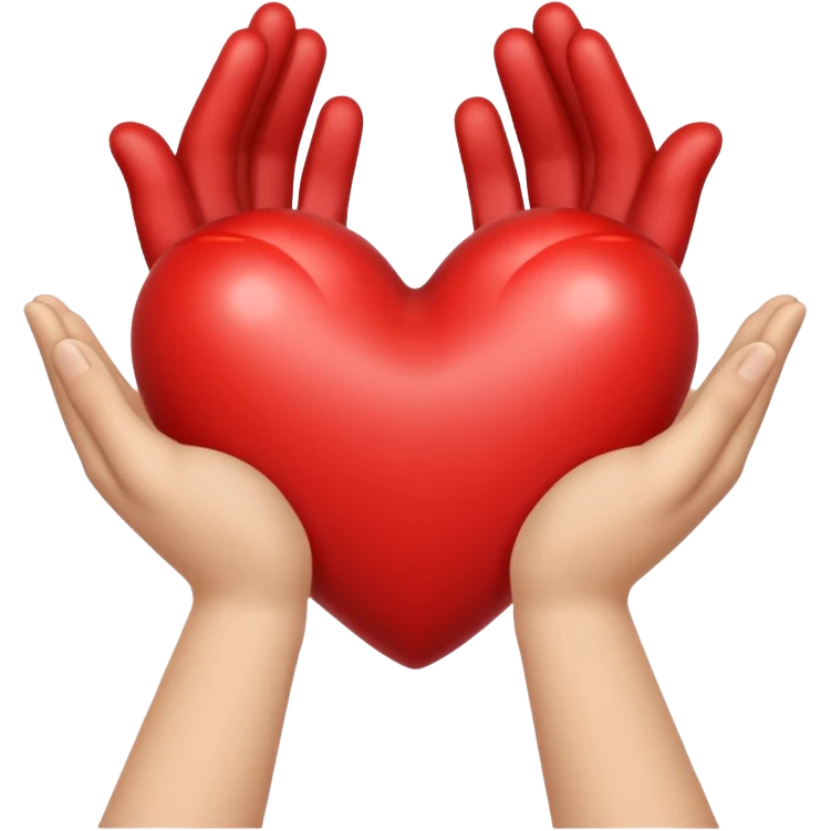Heart hands emoji
