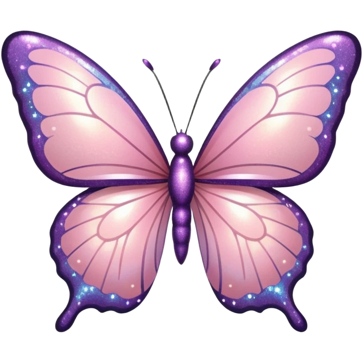 Light pink glitter butterfly emoji emoji