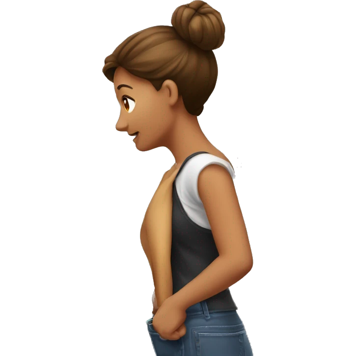 an woman try to hide the beer can behind her back emoji
