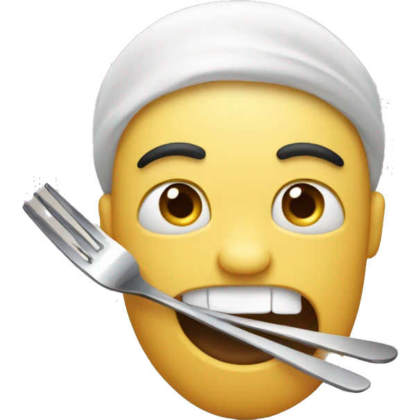 really hungry with fork and knife emoji