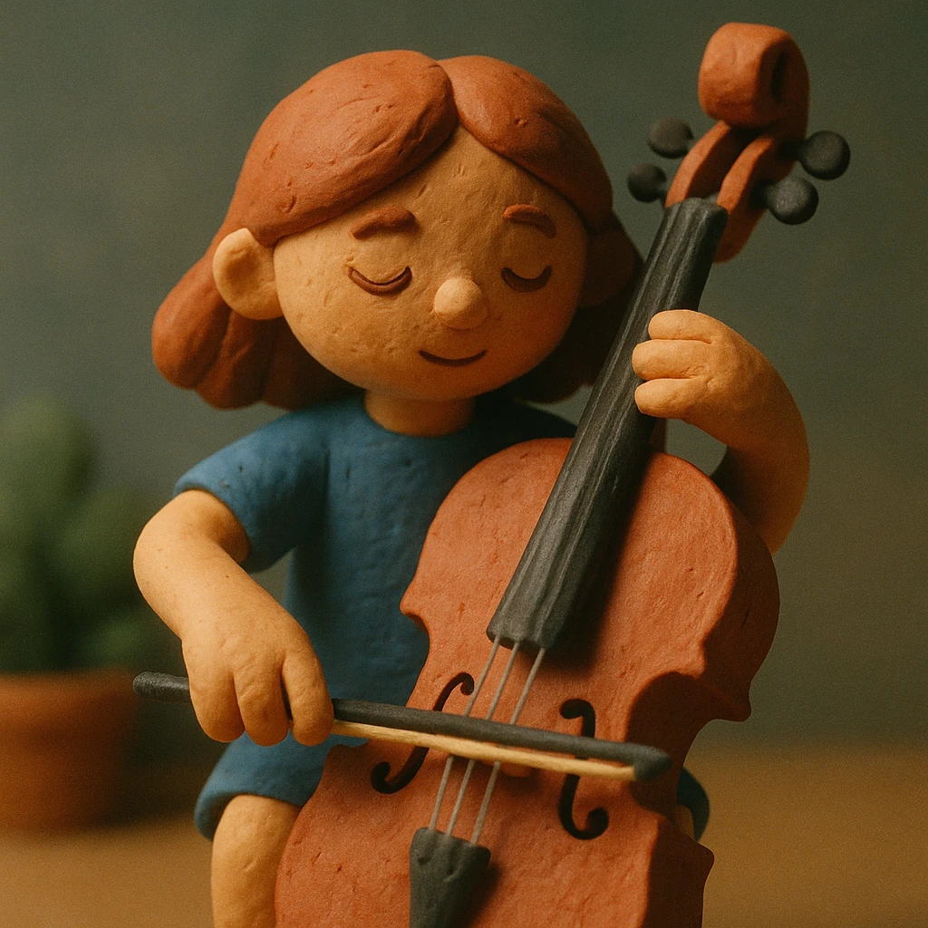 girl playing cello emoji