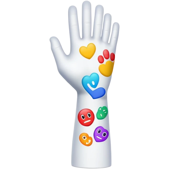 Arm cast with signatures  emoji