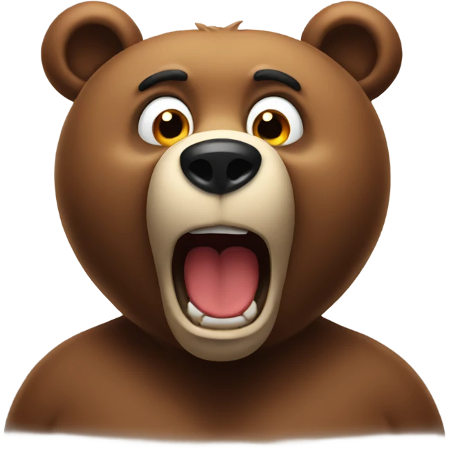Shocked bear emoji