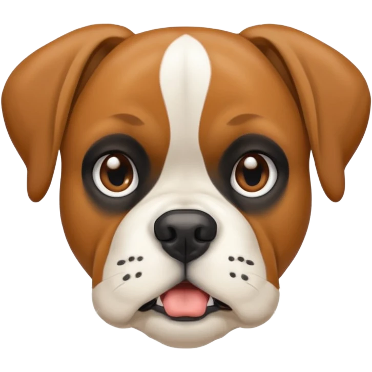 Boxer dog with underbite emoji
