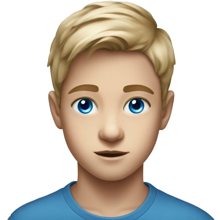 solo boy portrait blue eyes emoji