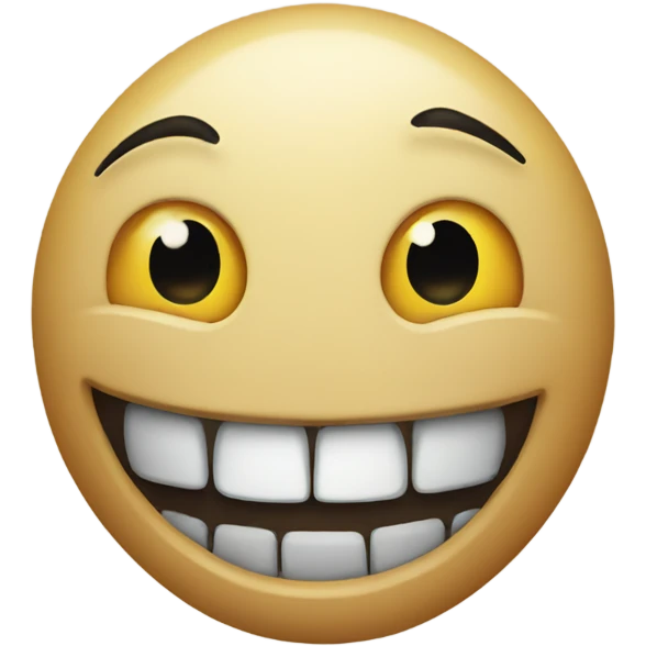 Creepy large smile emoji