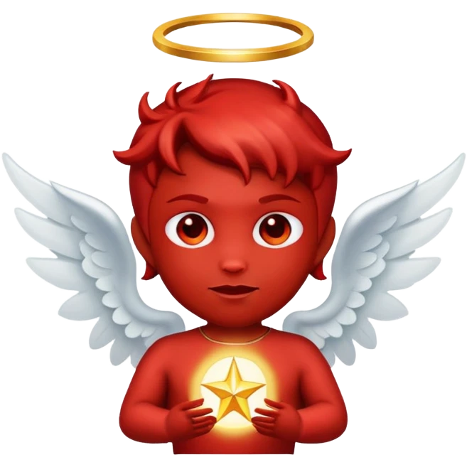 devil with angel halo emoji