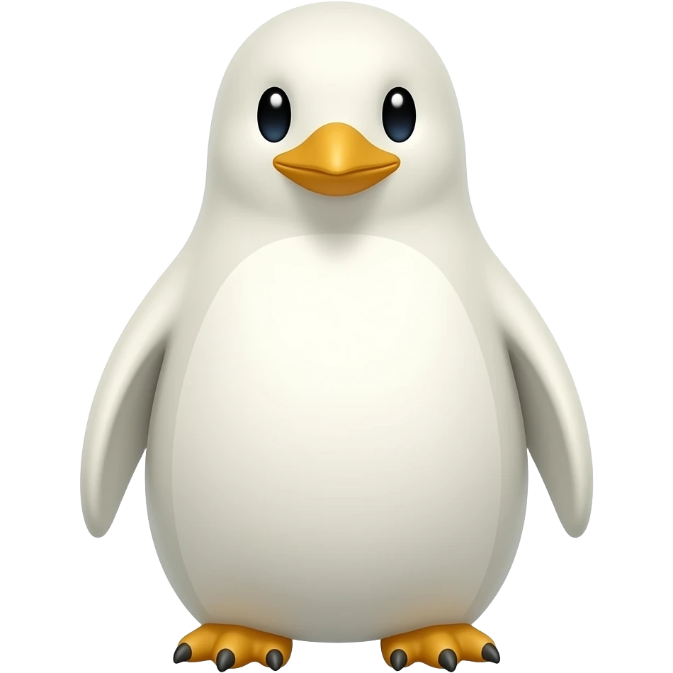 Albino penguin emoji