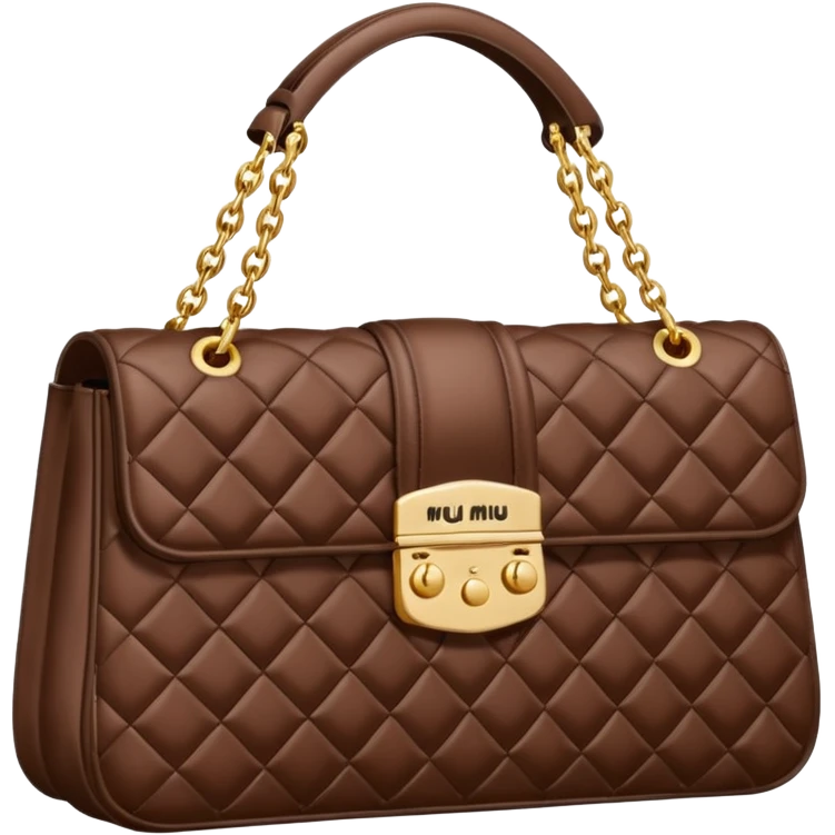 dark brown miu miu bag emoji