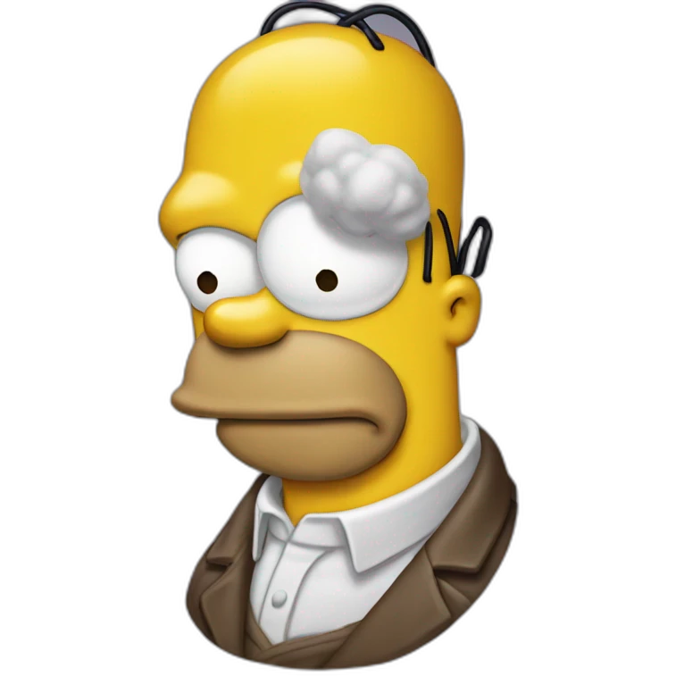 Homer Simpson bisous elon musque emoji