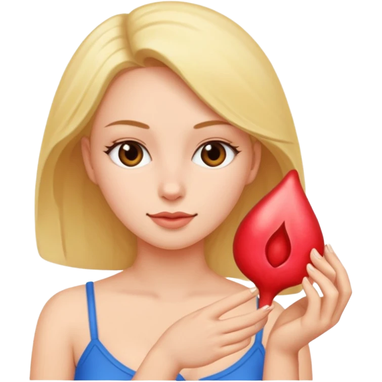 Woman touching her pussy emoji