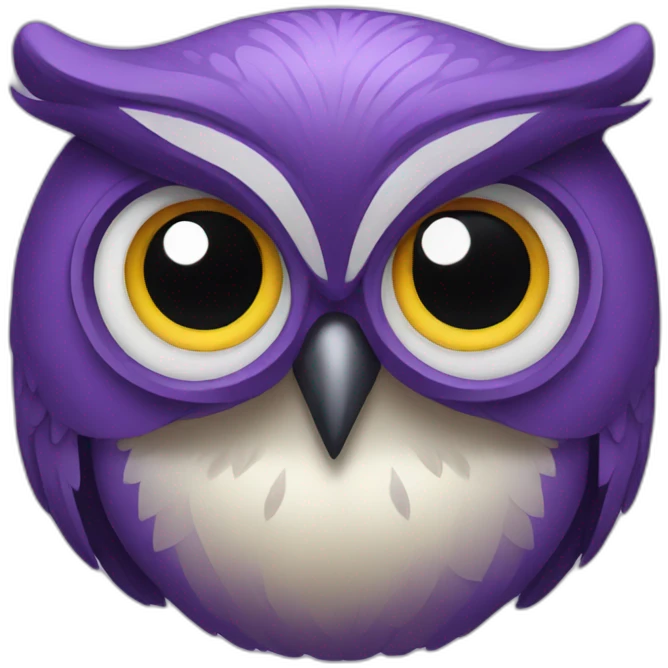 Purple owl emoji