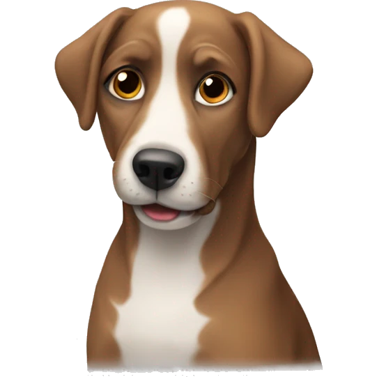 Dog being a human emoji