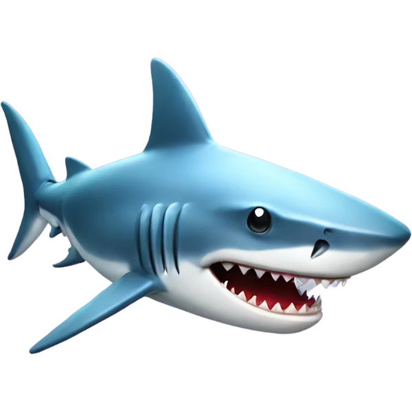Shark with lasers on its head side view emoji