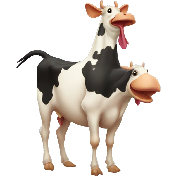 Cow chicken emoji