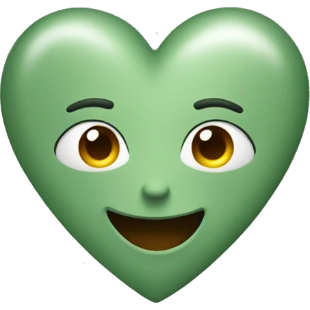 Sage green heart emoji