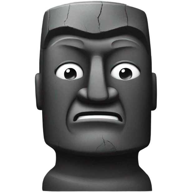 Moai batman shocked with hands on face emoji