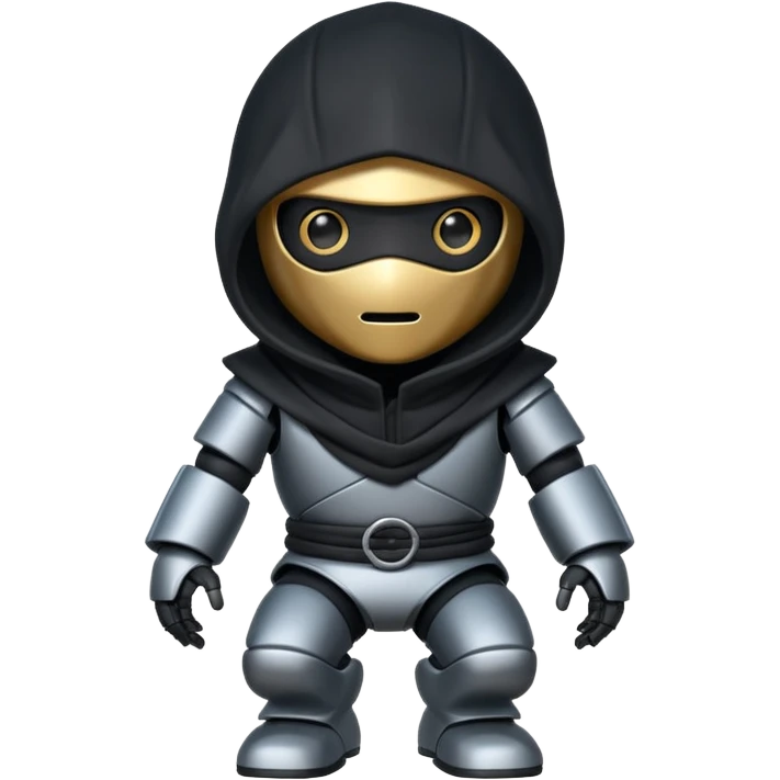 hooded ninja robot emoji