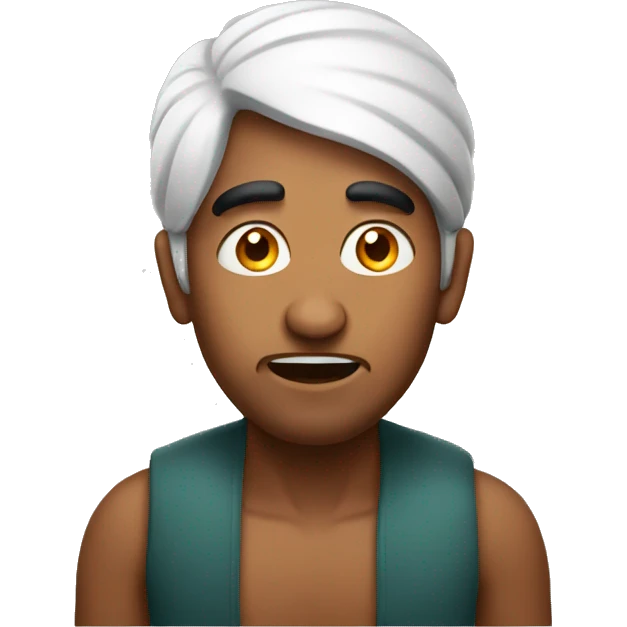 Indian man have a surprised  emoji