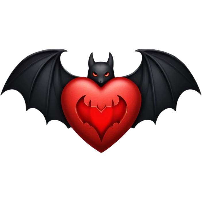 heart with a dark bat wing emoji